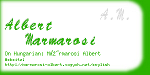 albert marmarosi business card